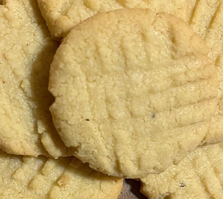 Shortbread Cookies on Baking is Happiness cutting board