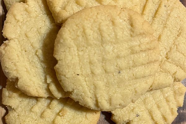 Shortbread Cookies on Baking is Happiness cutting board