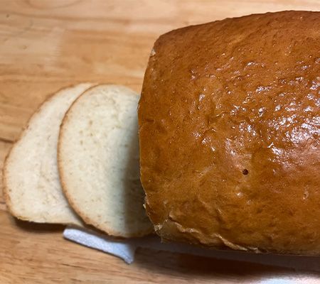 loaf with two slices on the left